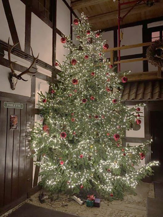 Festlich geschmückter Baum